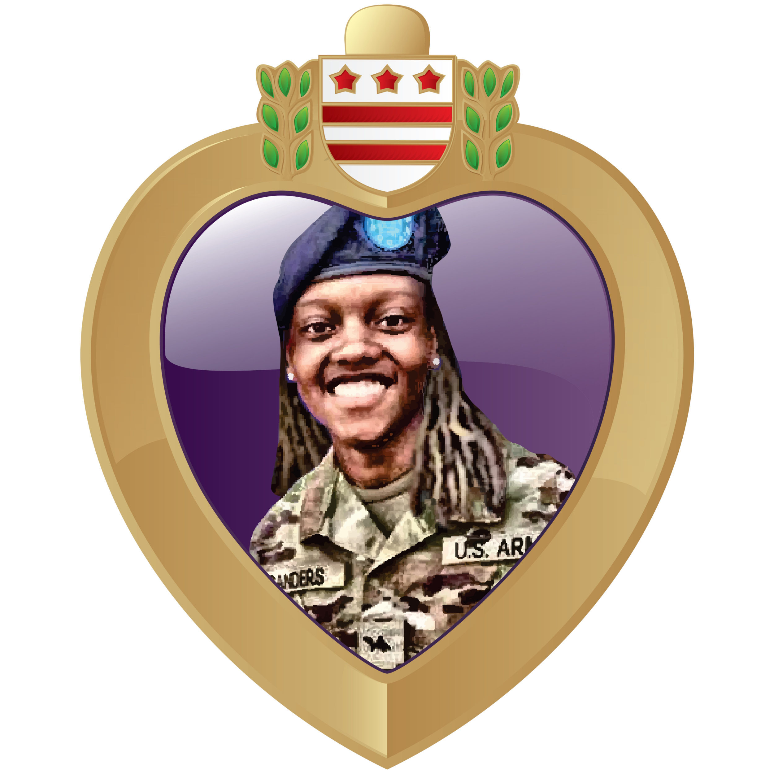 Sgt. Kennedy Ladon Sanders Purple Heart foundation emblem