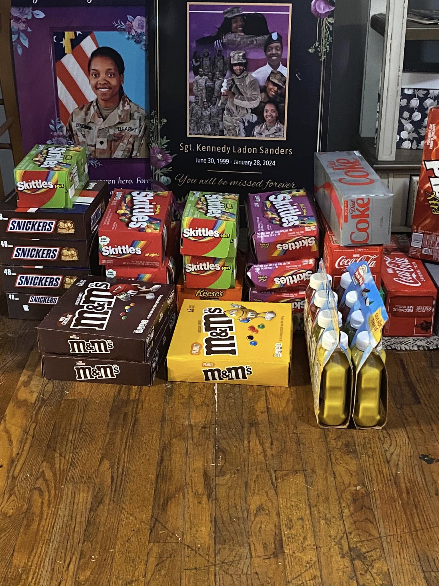 Candy and drinks prepared for K Way Festival donations
